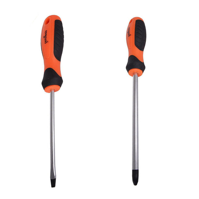 Set 2 cacciaviti 25 cm per elettricista a stella e taglio giraviti con punta magnetica in cromo vanadio - enzoled