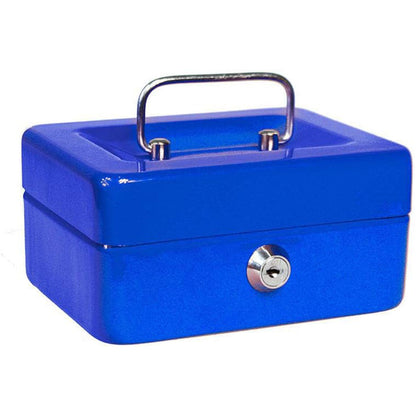 Cassetta portavalori cassaforte di sicurezza in metallo con scomparto e divisori portamonete doppia chiave 30X24X9 CM - enzoled