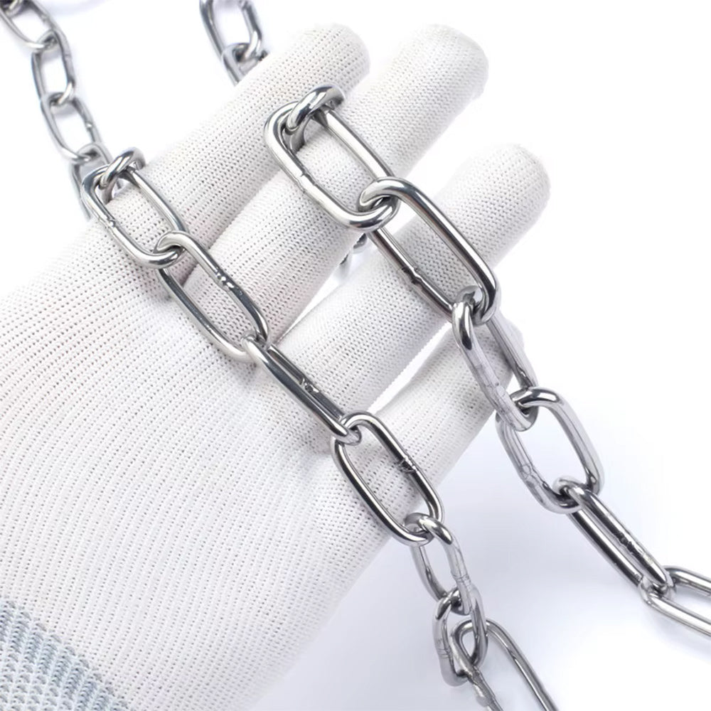 Catena in acciaio zincato Ø 4 mm 1.5 metri per lucchetti sicurezza decorazione - enzoled