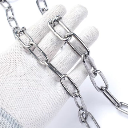 Catena in acciaio zincato Ø 4 mm 1.5 metri per lucchetti sicurezza decorazione - enzoled