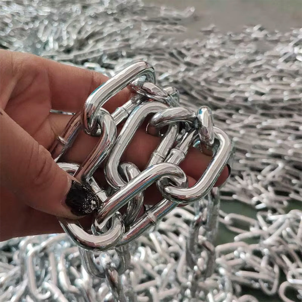 Catena in acciaio zincato Ø 4 mm 1.5 metri per lucchetti sicurezza decorazione - enzoled