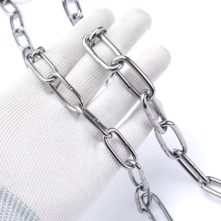 Catena in acciaio zincato Ø 4 mm 2 metri per lucchetti sicurezza decorazione - enzoled