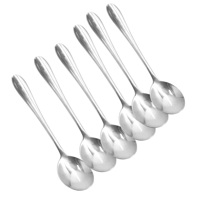 Set 6 cucchiaini da te in acciaio posate da caffe dolce cucchiaio da dessert - enzoled