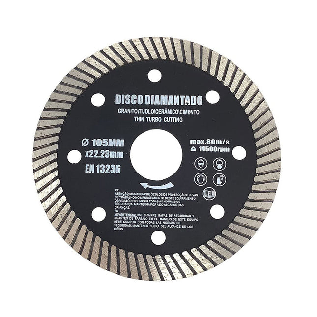 Disco diamantato segmentato per smerigliatrice Ø105mm per cemento ceramica calcestruzzo - enzoled