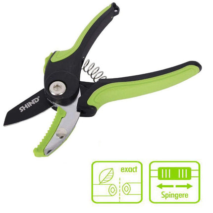 Forbici per potatura da Giardino 180 mm cesoia tagliarami con Manico Antiscivolo troncarami Professionale per Taglio di Rami - enzoled