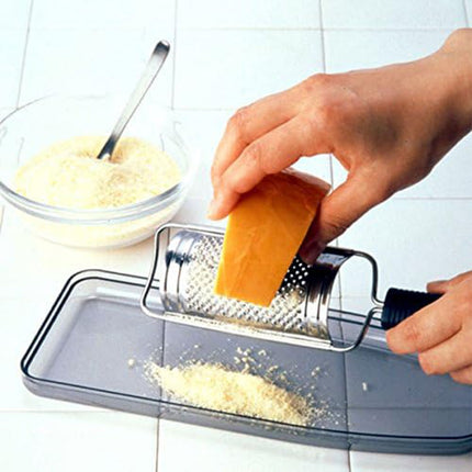 Grattugia manuale ad arco 23 cm in acciaio manico antiscivolo per limone zenzero formaggio - enzoled