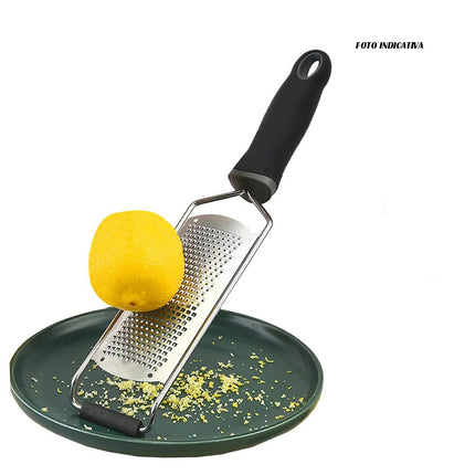 Grattugia manuale ad arco 23 cm in acciaio manico antiscivolo per limone zenzero formaggio - enzoled