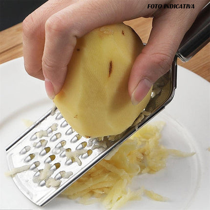 Grattugia manuale per scaglie di formaggio verdure cioccolato in acciaio manico antiscivolo - enzoled