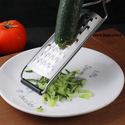 Grattugia manuale per scaglie di formaggio verdure cioccolato in acciaio manico antiscivolo - enzoled