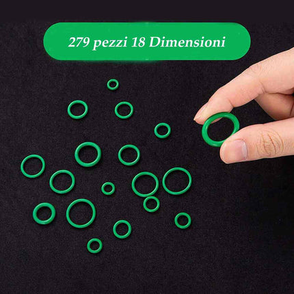 Guarnizioni toirodali in gomma per rubinetti 279 pezzi 18 dimensioni set di o-ring - enzoled