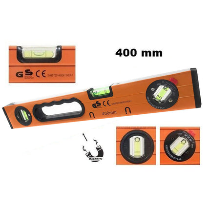 Livella a bolla magnetica strumento per misurazione orizzontale verticale 45 ° precisione 0,5mm/m 40 cm - enzoled