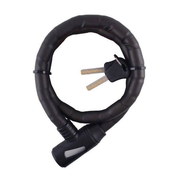 Lucchetto a cavo per moto scooter biciletta rivestito in vinile con 2 chiavi 100 cm - enzoled