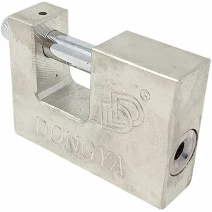 Lucchetto di sicurezza con chiave rettangolare in acciaio con 3 chiavi catenaccio antiscasso cancello 70 mm - enzoled
