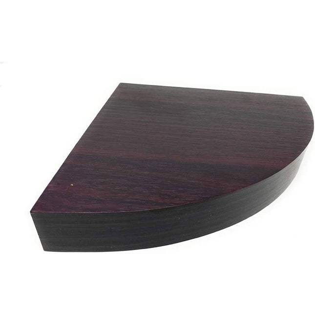 Mensola angolare da parete con reggimensola a scomparsa in Legno MDF mensola ad angolo wengé 23,5x23,5 cm - enzoled