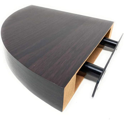 Mensola angolare da parete con reggimensola a scomparsa in Legno MDF mensola ad angolo wengé 23,5x23,5 cm - enzoled