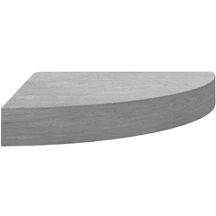 Mensola angolare di colore grigio da parete con reggimensola a scomparsa in legno mdf - enzoled