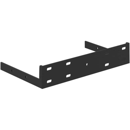 Mensola angolare di colore grigio da parete con reggimensola a scomparsa in legno mdf - enzoled