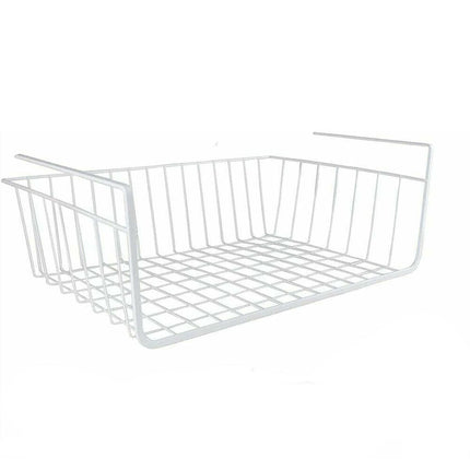 Mensola sotto scaffale cesta 2 pezzi organaizer porta oggetti in metallo cestello sottoripiani salva spazio cassetto 35x8,7x22 cm - enzoled
