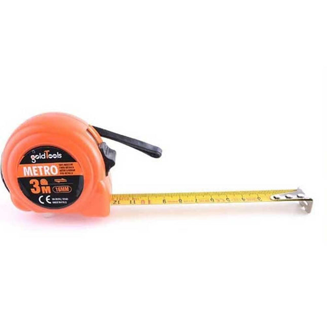 Metro flessibile a nastro 3 metri con blocco flessometro retraibile con laccetto e gancio - enzoled