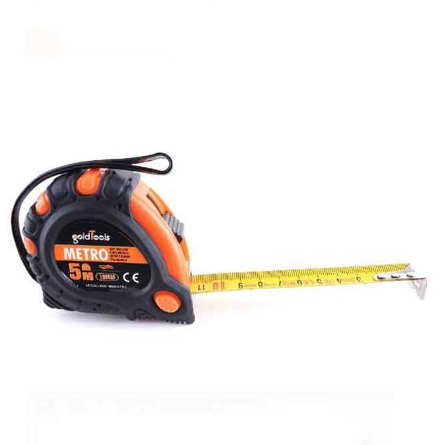 Metro flessibile a nastro 5 metri con blocco automatico flessometro retraibile con laccetto e gancio - enzoled