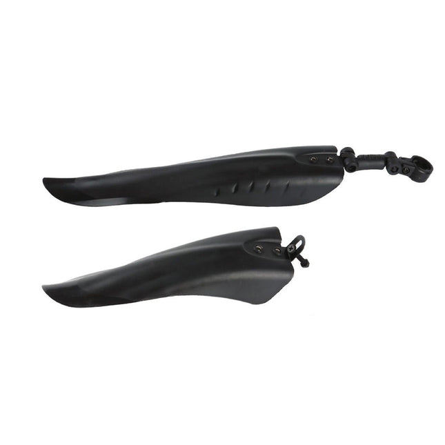 Parafango per bici anteriore e posteriore 2 pezzi universale in plastica nero bicicletta mountain bike - enzoled