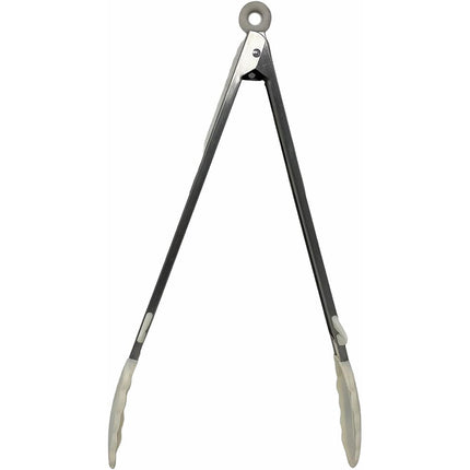 Pinza per Barbecue Alimenti richiudibile con Sistema di blocaggio utensile da Cucina in Acciaio e Silicone - enzoled