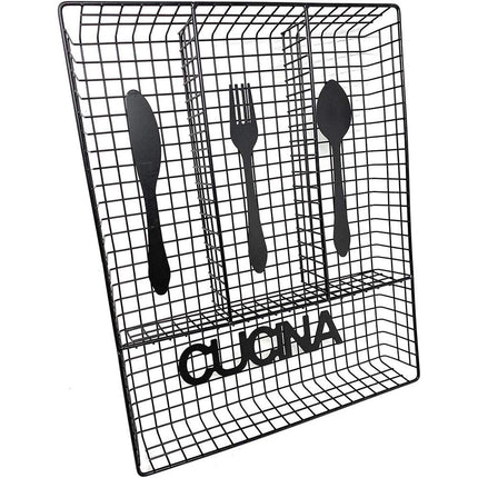 Portaposate da cassetto 4 scomparti in metallo organizer cassetti da cucina vassoio porta posate forato - enzoled