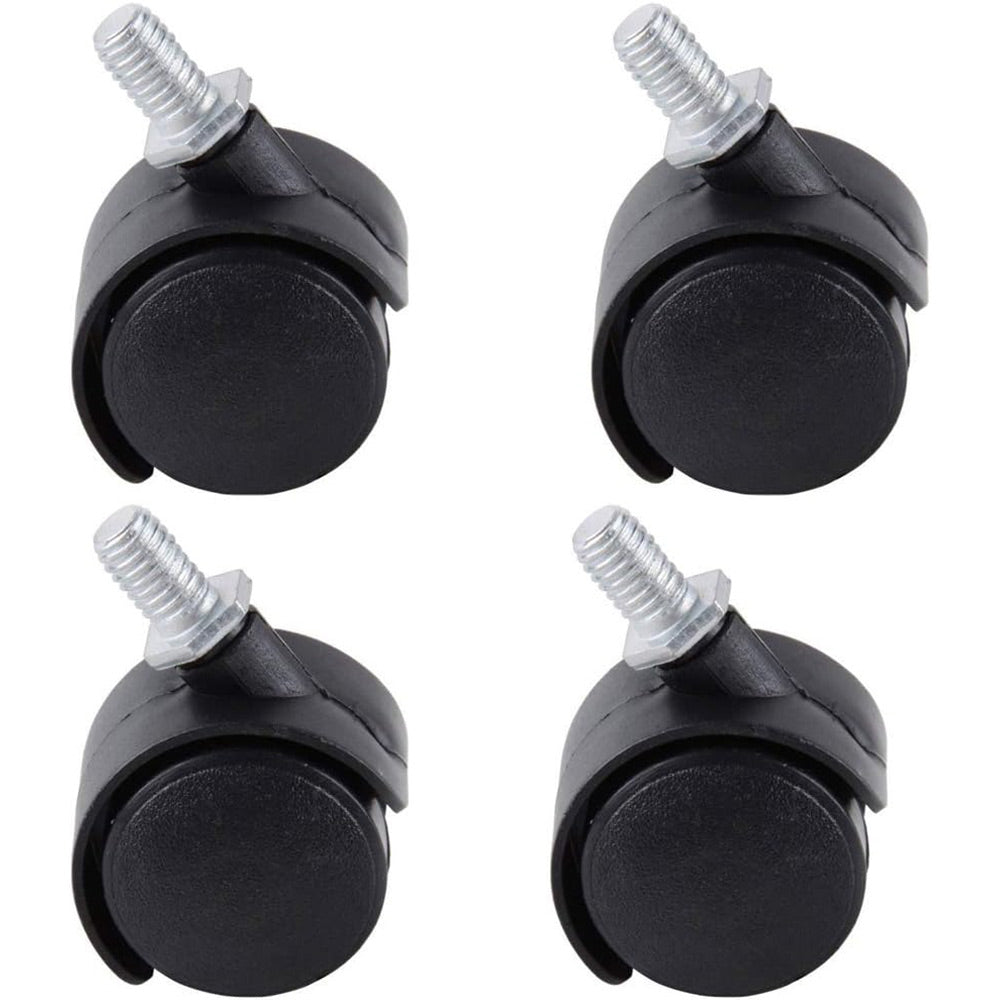 Set 4 rotelle piroettanti da trasporto per mobili cestelli ruote pivotanti di ricambio girevoli per sedie ufficio tavolini 40 mm rotanti 360° - enzoled