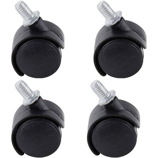 Set 4 rotelle piroettanti da trasporto per mobili cestelli ruote pivotanti di ricambio girevoli per sedie ufficio tavolini 40 mm rotanti 360° - enzoled
