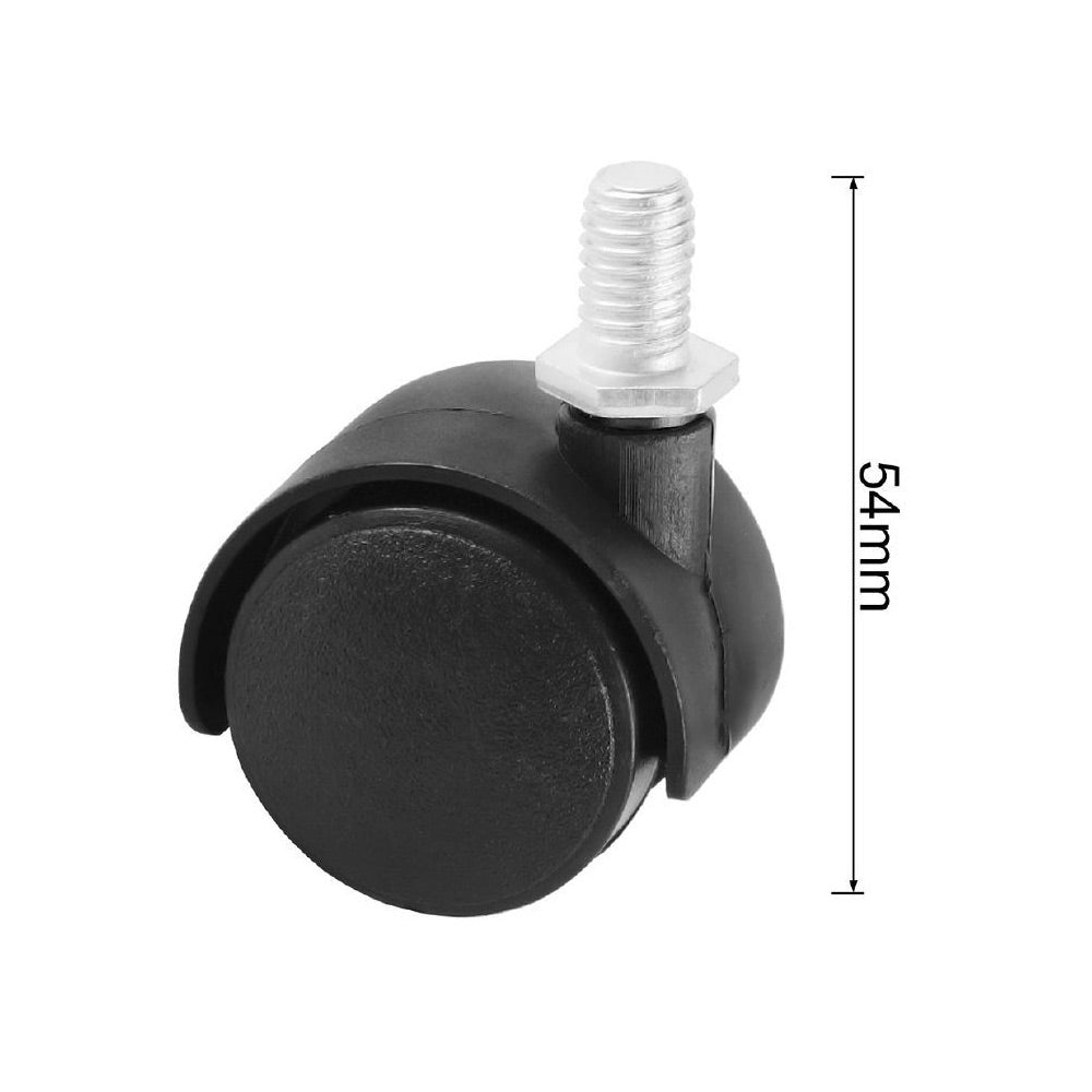 Set 4 rotelle piroettanti da trasporto per mobili cestelli ruote pivotanti di ricambio girevoli per sedie ufficio tavolini 40 mm rotanti 360° - enzoled