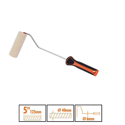 Rullo per pittura pennello di precisione 5 con impugnatura ergonomica antiscivolo 125 mm - enzoled