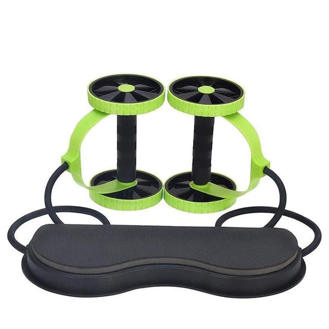 Base Fitness con Ruote Addominali estensori Elastici Ruota per Esercizi Fascia di Resistenza Addome Spalle Glutei - enzoled