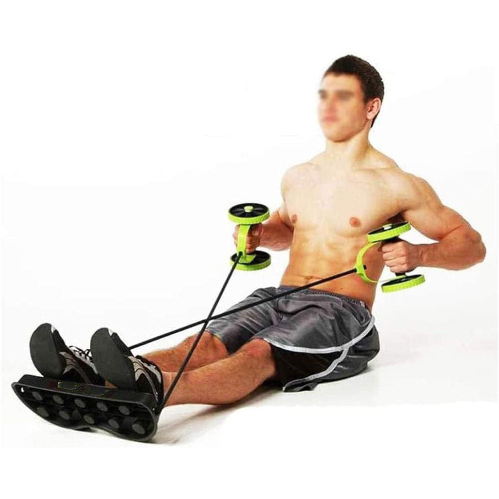 Base Fitness con Ruote Addominali estensori Elastici Ruota per Esercizi Fascia di Resistenza Addome Spalle Glutei - enzoled