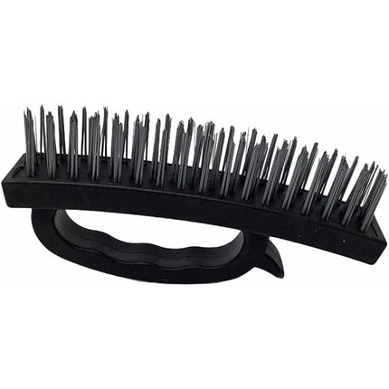 Spazzola con fili in metallo per ruggine calcare sverniciare con impugnatura ergonomica 17x8 cm - enzoled