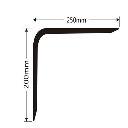Staffe angolari 2 pezzi supporto reggimensole ad angolo retto 90 ° 250x200x30 mm per mensola mobile scaffale in acciaio bianca - enzoled