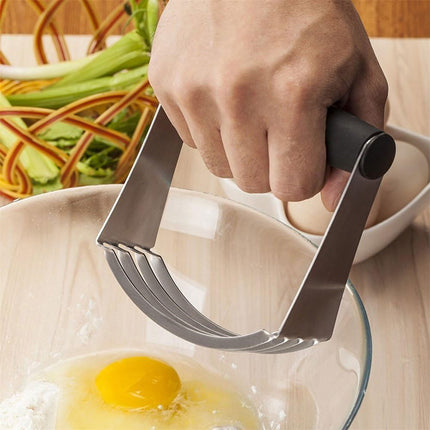 Taglia pasta impastatrice manuale per burro farina taglia impasto miscelatore 4 lame in acciaio - enzoled