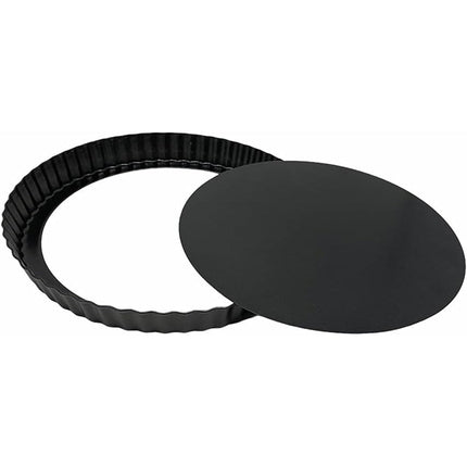 Teglia da forno in metallo per crostate rustici con rivestimento antiaderente stampo per torte dolci con base removibile 24 cm - enzoled