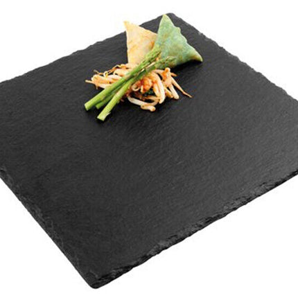 Vassoio da portata in ardesia quadrato 15x15 cm piatto per servire finger food sushi formaggi vassoio aperitivo - enzoled