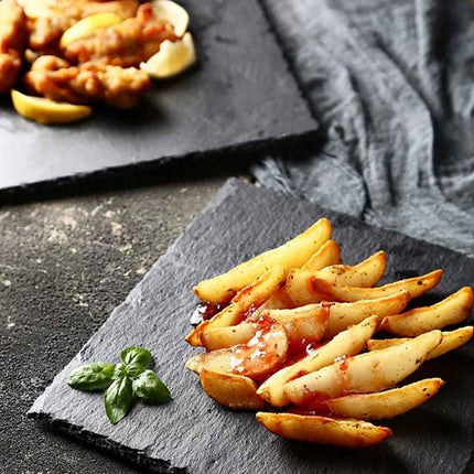 Vassoio da portata in ardesia quadrato 15x15 cm piatto per servire finger food sushi formaggi vassoio aperitivo - enzoled