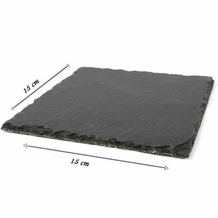 Vassoio da portata in ardesia quadrato 15x15 cm piatto per servire finger food sushi formaggi vassoio aperitivo - enzoled