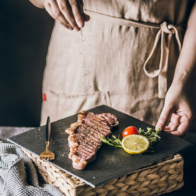 Vassoio da portata in ardesia rettangolare 30x15 cm piatto per servire finger food sushi formaggi vassoio aperitivo - enzoled