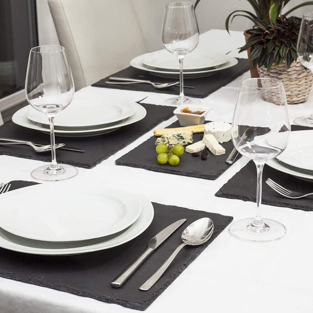 Vassoio da portata in ardesia rettangolare 30x20 cm piatto per servire finger food sushi formaggi vassoio aperitivo - enzoled