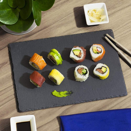 Vassoio da portata in ardesia rettangolare 30x20 cm piatto per servire finger food sushi formaggi vassoio aperitivo - enzoled