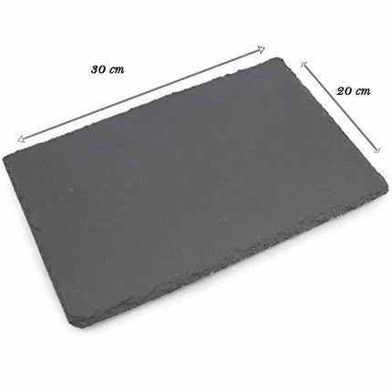 Vassoio da portata in ardesia rettangolare 30x20 cm piatto per servire finger food sushi formaggi vassoio aperitivo - enzoled