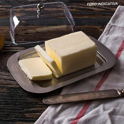Vassoio Porta Burro in Alluminio con Coperchio Piatto Contenitore Salva freschezza - enzoled
