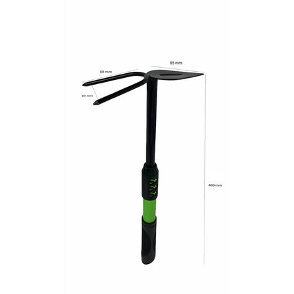 Zappa a cuore bidente per orto e giardino zappetta doppia 40 cm per scavare e dissodare terreno - enzoled