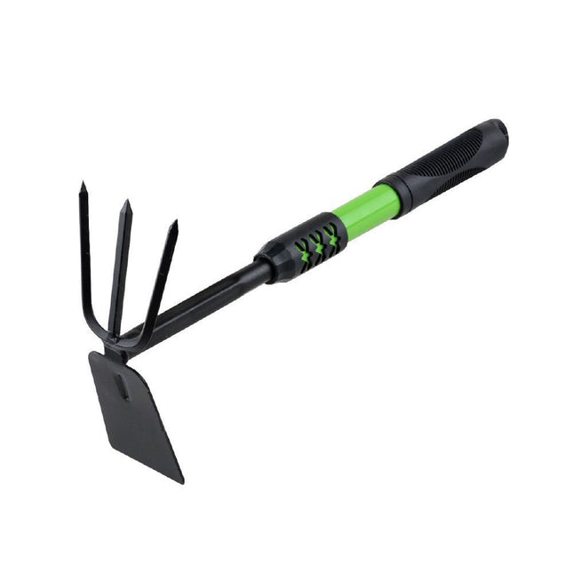 Zappa quadra tridente per orto e giardino zappetta quadrata con rastrello 40 cm per lavorare terreno aiuole - enzoled