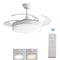 VENTILATORE DA SOFFITTO CON LUCE PALE SCOMPARSA 85W LAMPADARIO SOSPENSIONE 60CM - enzoled