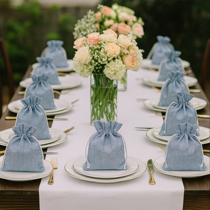 Sacchetti portaconfetti juta 12 PZ con cordoncino per regalo eventi