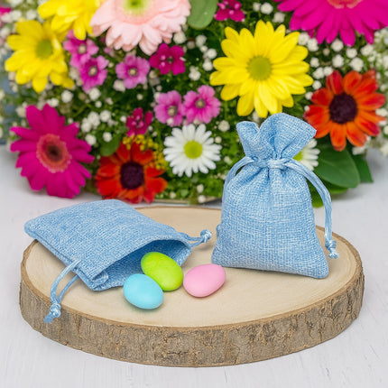 Sacchetti portaconfetti juta 12 PZ con cordoncino per regalo eventi